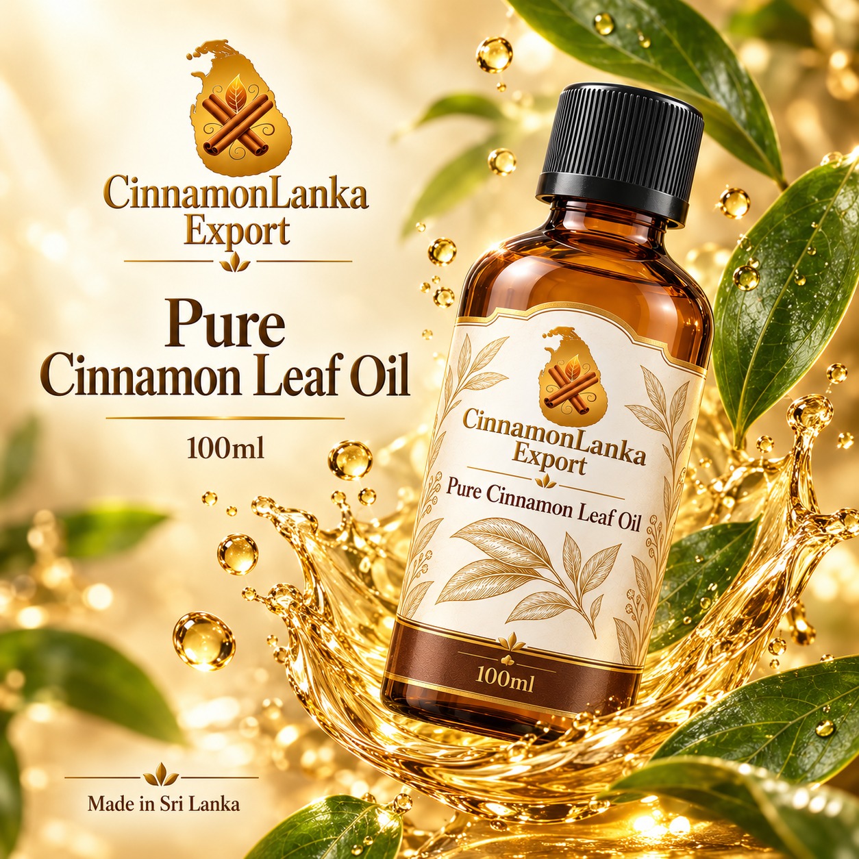 Premium Ceylon Cinnamon Leaf Oil – Pure & Naturally Aromatic - Image 2
